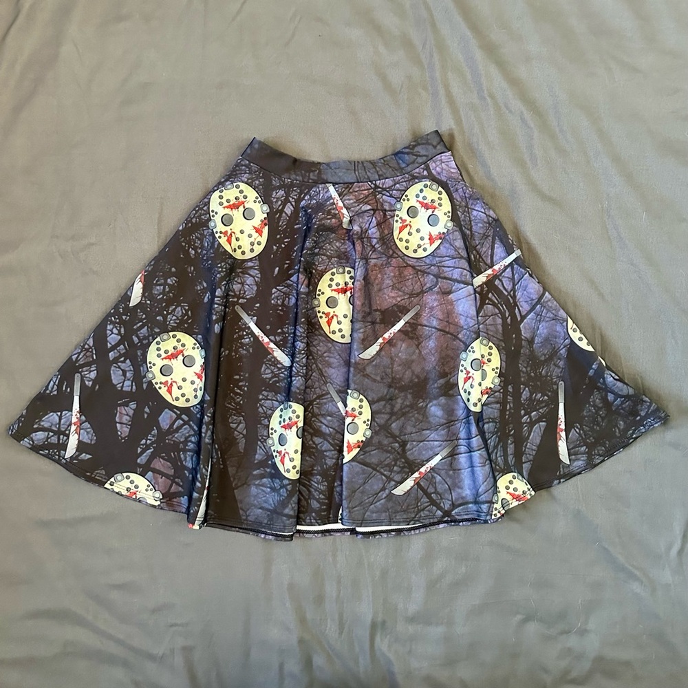 Friday The 13th Crop Top & Skirt Set (with pockets!)- Living Dead Clothing - Picture 7 of 12